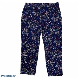 Talbots Floral Ankle Pants NWT